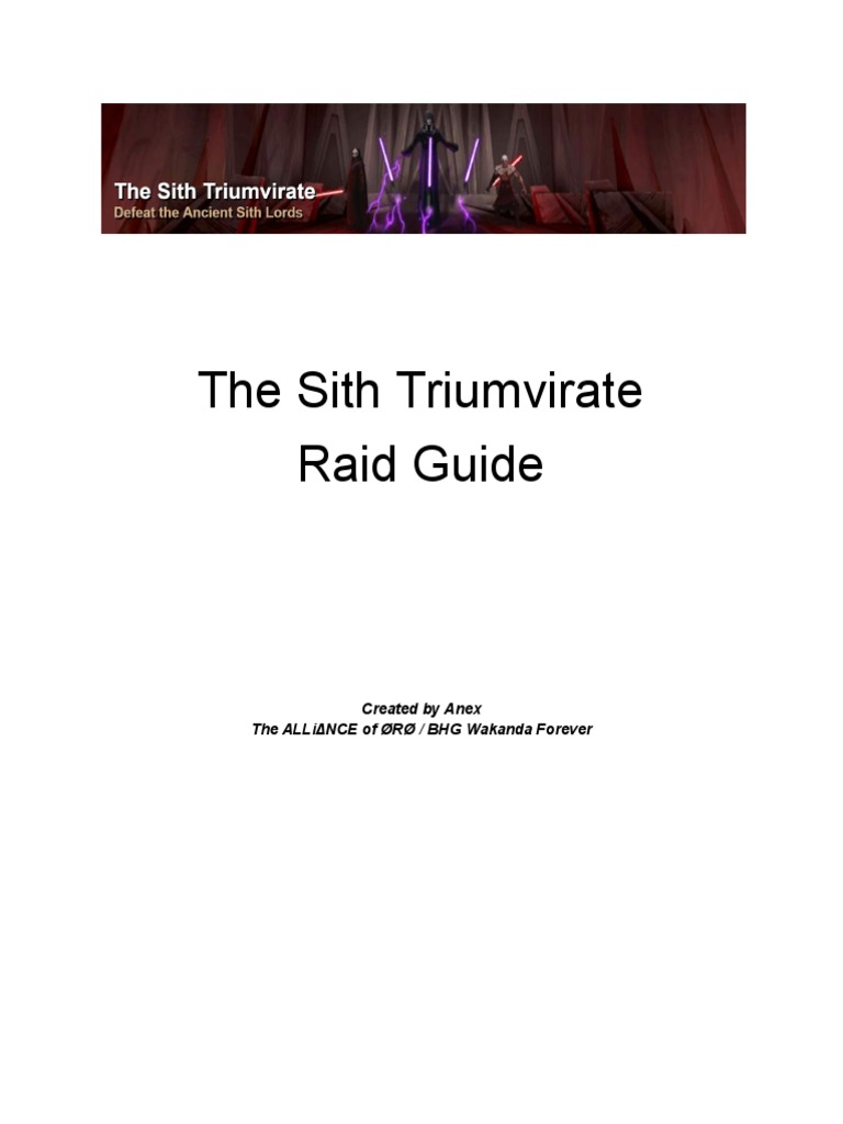 Sith Raid - Teams and Strats, PDF, Jedi