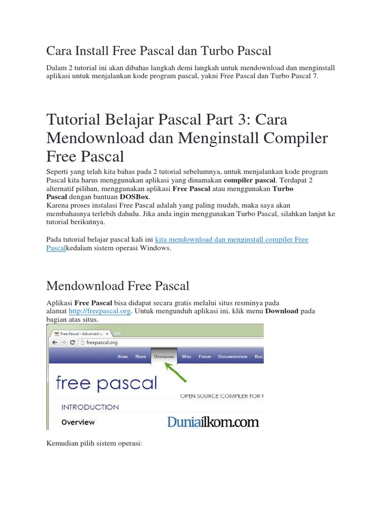 Belajar FreePascal | PDF
