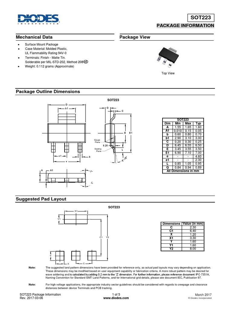 SOT223 | PDF | Electrical Engineering | Electricity