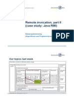 Remote Invocation, Part II (Case Study: Java RMI) : Our Topics Last Week
