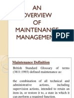 1. Overview of Maintenance Mgmt