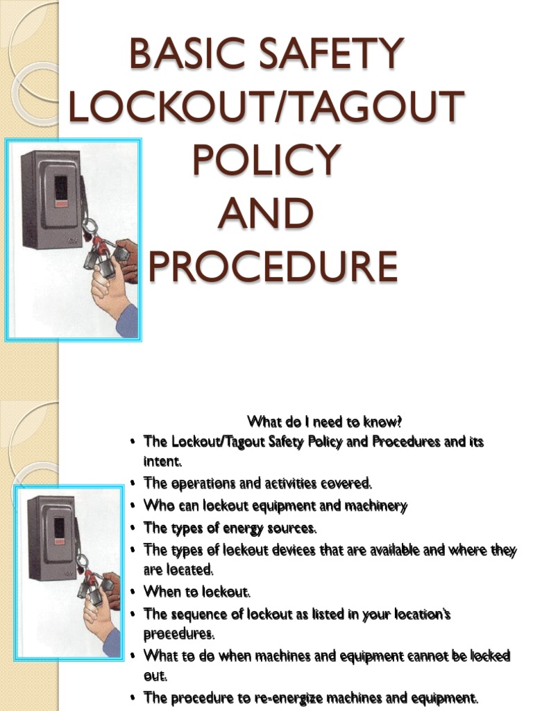 Lockout/Tagout Safety Procedures | PDF | Electrical Engineering | Safety