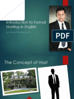 Introduction To Formal Hosting in English: by Hendi Pratama, Ma