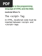 JavaScript Is The Programming Language of HTML and The Web