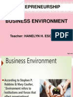 Entrepreneurship: Business Environment