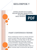 KELOMPOK 7 - PAST CONTINOUS TENSE