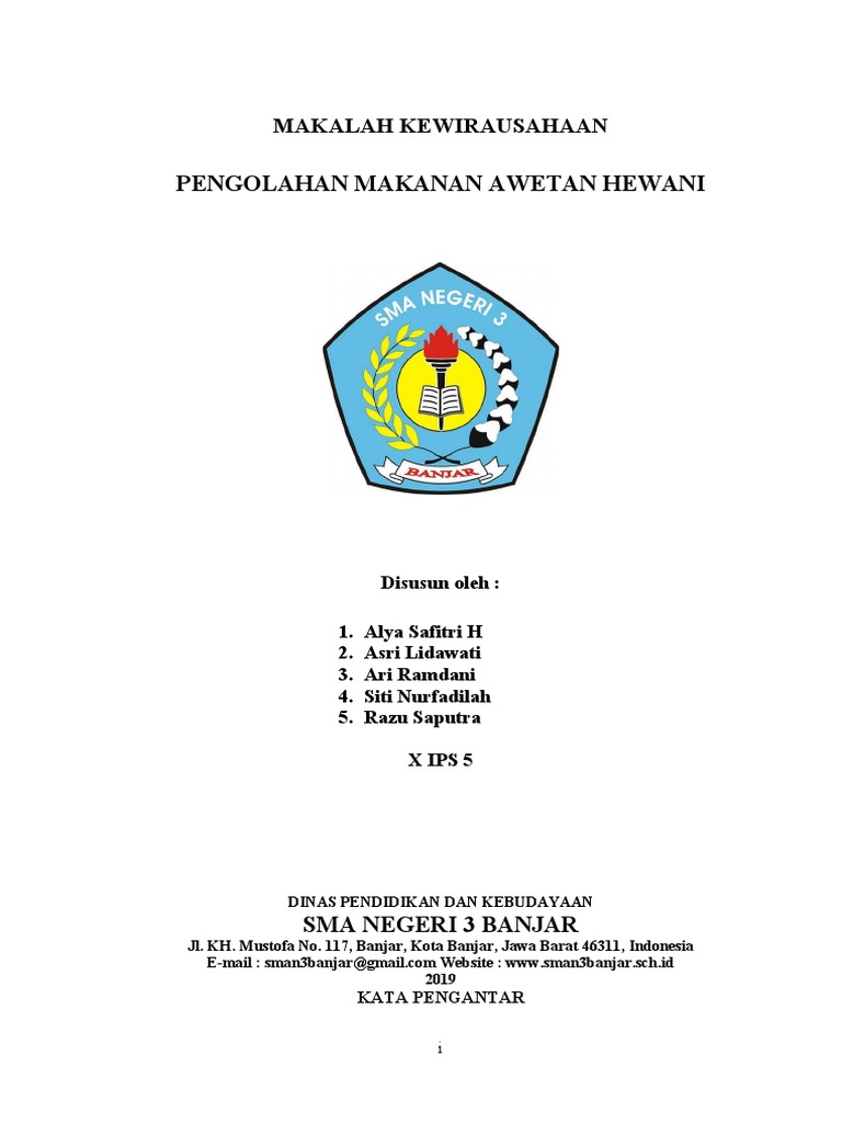 Makalah Prakarya Tentang Makanan Contoh Makalah