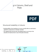 Buckling in Column, Shell and Plate