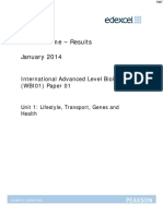 January 2014 (IAL) MS - Unit 1 Edexcel Biology A-Level