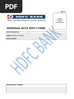 HDFC Bank Application Form