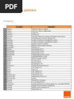 Our Roaming Partners: Postpaid