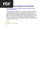 Cómo Ser Más Eficiente en El Trabajo