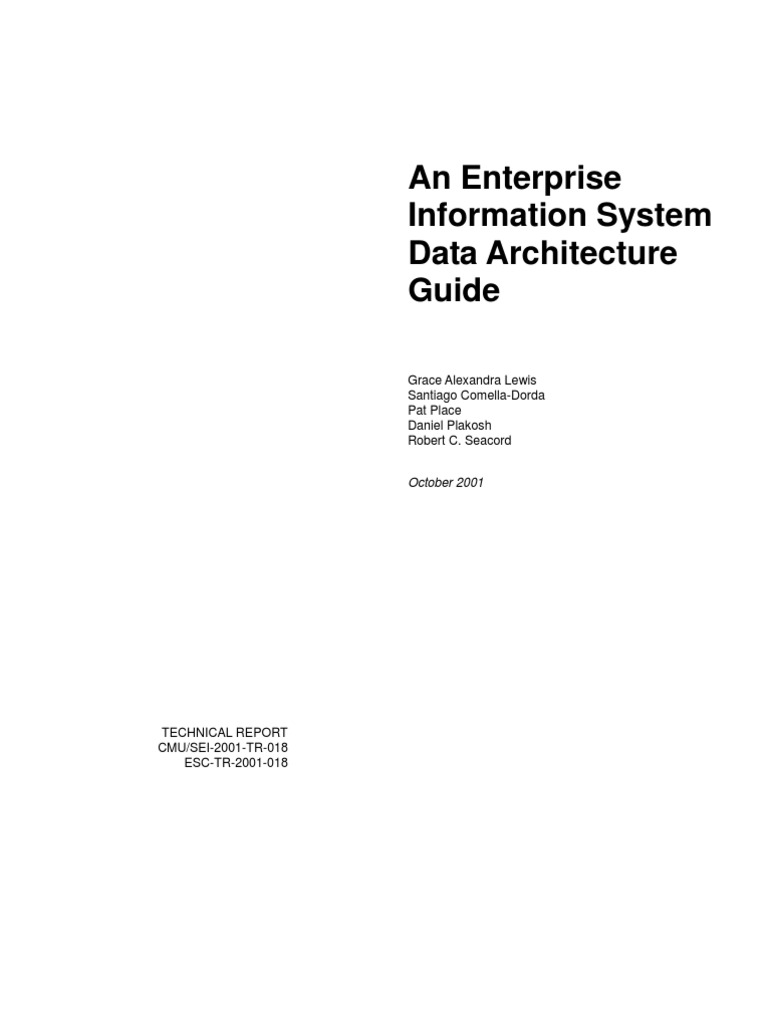 Enterprise Information System Data Architecture | PDF | Enterprise Java ...