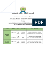 Jadual Ujian Lisan Berasaskan Sekolah (Ulbs) PT3 2018 Bahasa Melayu, Bahasa Inggeris Dan Al-Lugahah Al - Arabiah Al-Mu'Asirah (Lam)