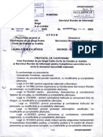 Protocol Înalta Curte de Casaţie şi Justiţie- SRI 2009