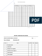 Inspector'S Check Sheet On Site Name of Materials: Material Baja WF