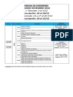 Mesas de Exámenes Diciembre 2018