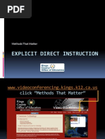 Explicit Direct Instruction 08-03-09
