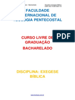 Disciplina Exegese Bíblica