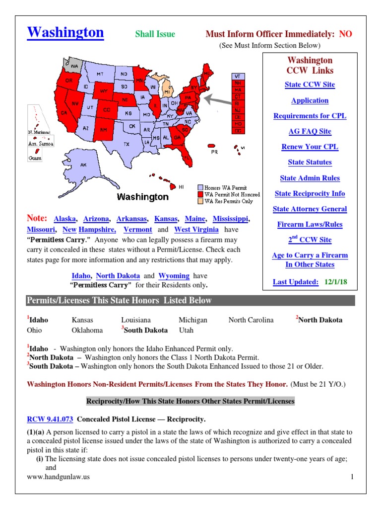 Washington Shall Issue Must Inform Officer Immediately NO PDF