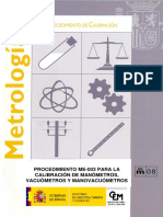 Procedimiento para Calibración de Manómetros, Vacuómetros y Manovacuómetros.pdf