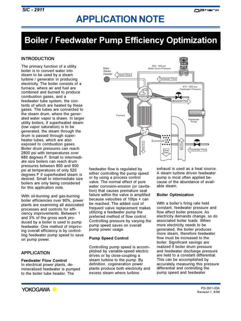 Boiler Pump Efficiency Optimization | PDF | Boiler | Steam