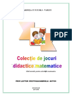 Colectie de Jocuri Didactice Matematice 2018
