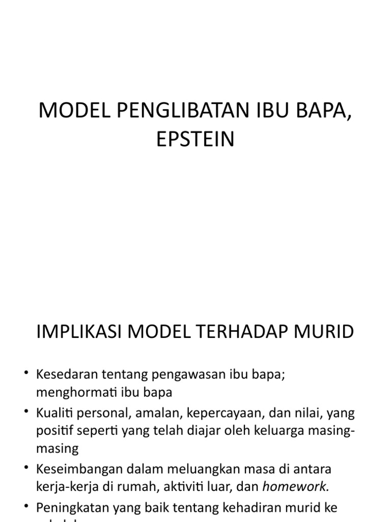 Model penglibatan murid