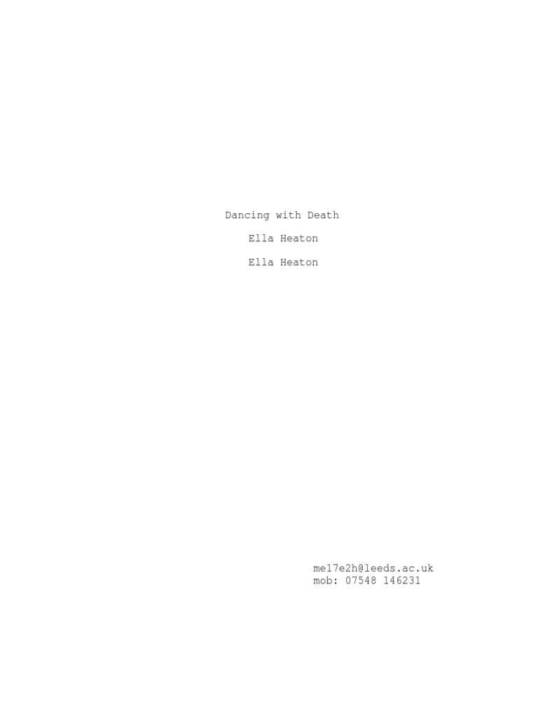 Script Dancing With Death | PDF | Leisure | Nature