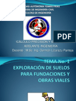 Tema No.1-Exploración de Suelos para Fundaciones y Obras Viales