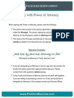 Signing With Power of Attorney: Jack Doe, by Jane Doe, Attorney in Fact