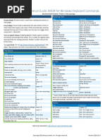 Quick Reference Guide: NVDA For Windows Keyboard Commands