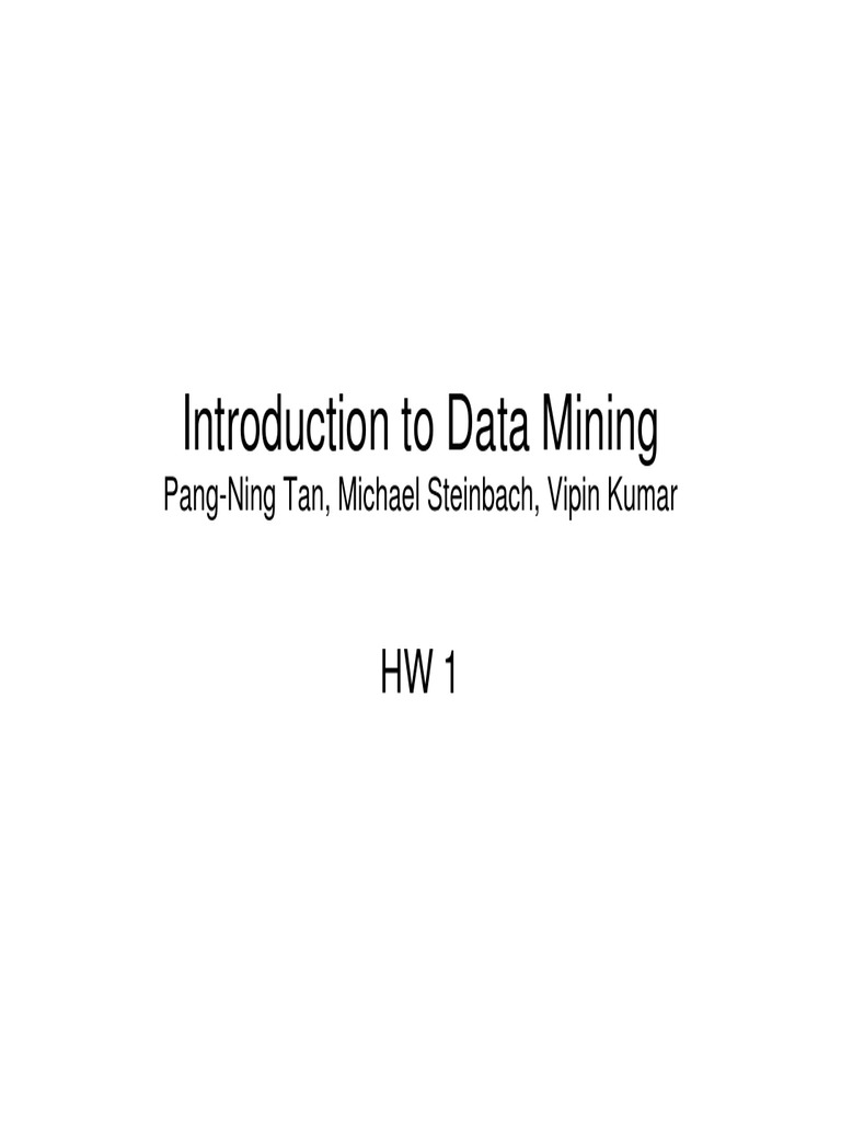 Introduction To Data Mining | PDF