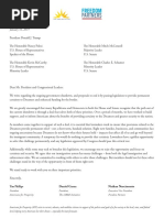 Coalition Letter Calls For Congressional Action On Dreamers/Border