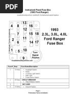  Caja de Fusibles Ford Ranger  1993