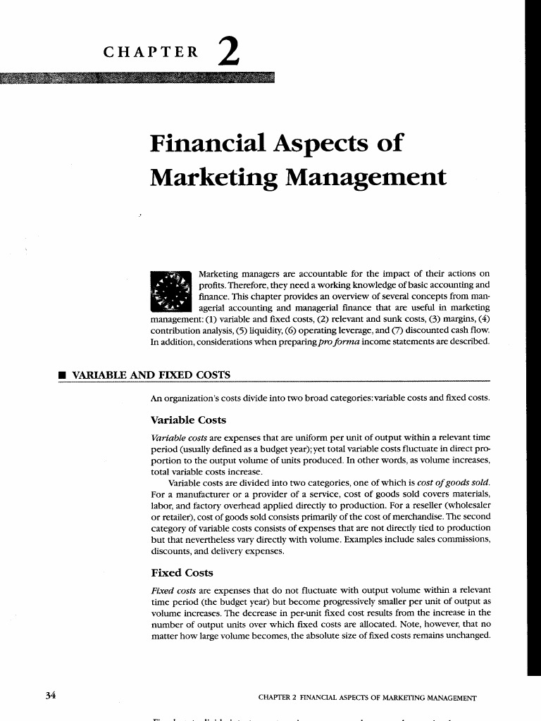 Financial Concepts in Marketing Management | PDF | Gross Margin ...