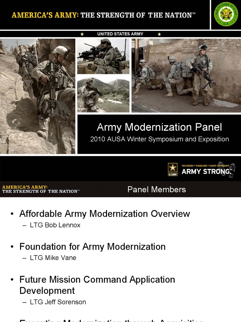 PANEL - Army Modernization | PDF | United States Army | Unmanned Aerial ...