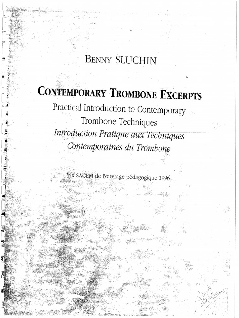 Sluchin, B. Contemporary Trombone Excerpts PDF