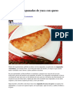 Receta de Empanadas de Yuca Con Queso