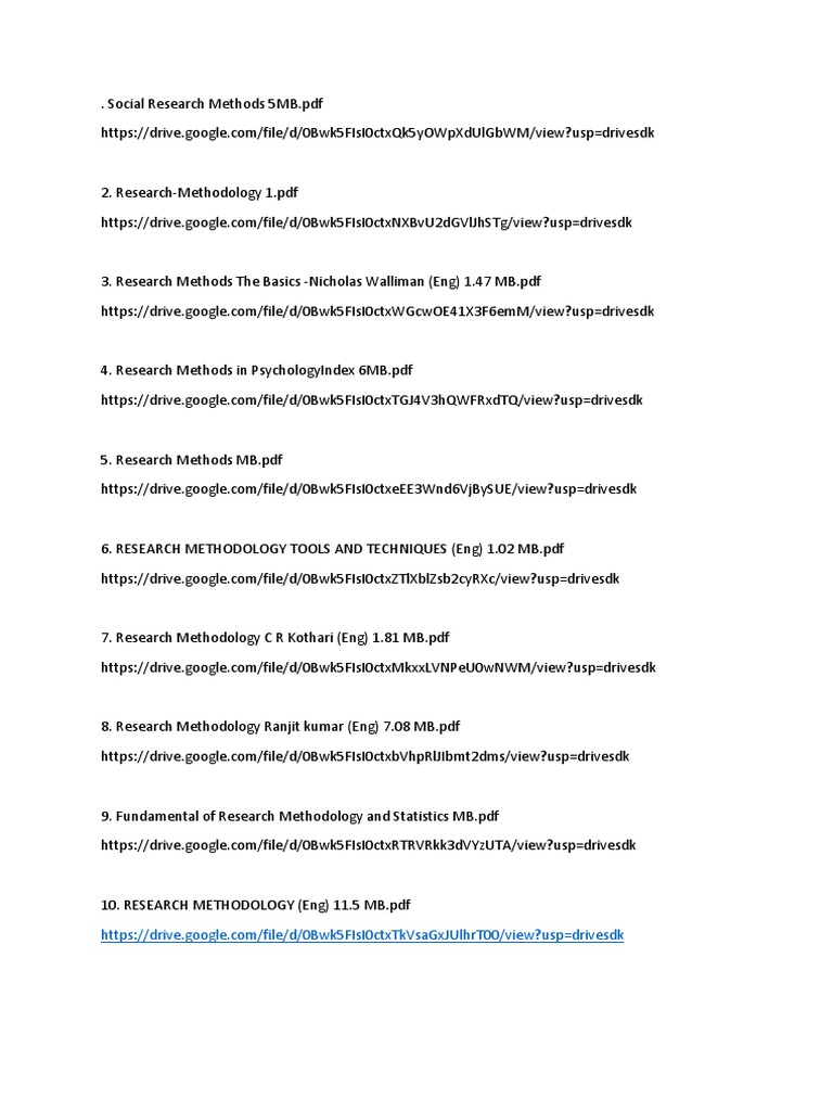 Essential Research Methods Resources | PDF | Research Methods | Science
