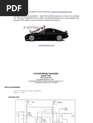RX7 FD 1993 Wiring | PDF | Electronic Component | Fuse (Electrical)