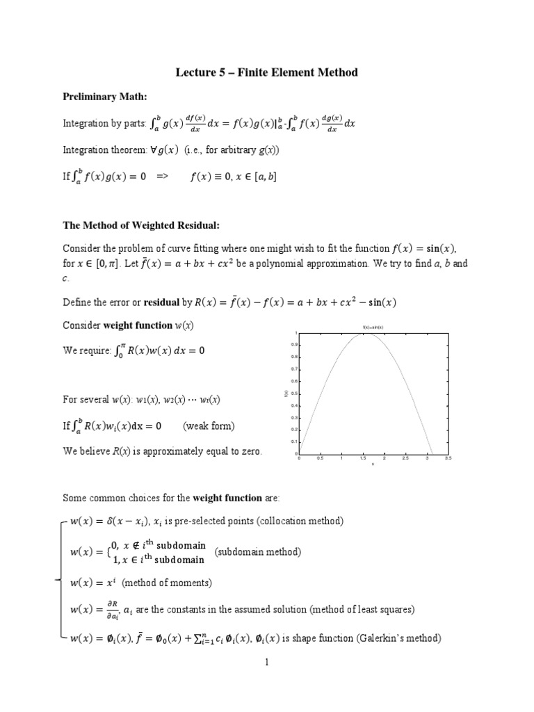 Finite Element Method PDF | PDF | Finite Element Method | Function ...