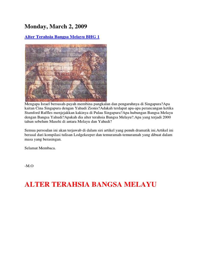 Melayu Alter Terahsia Bangsa Pdf