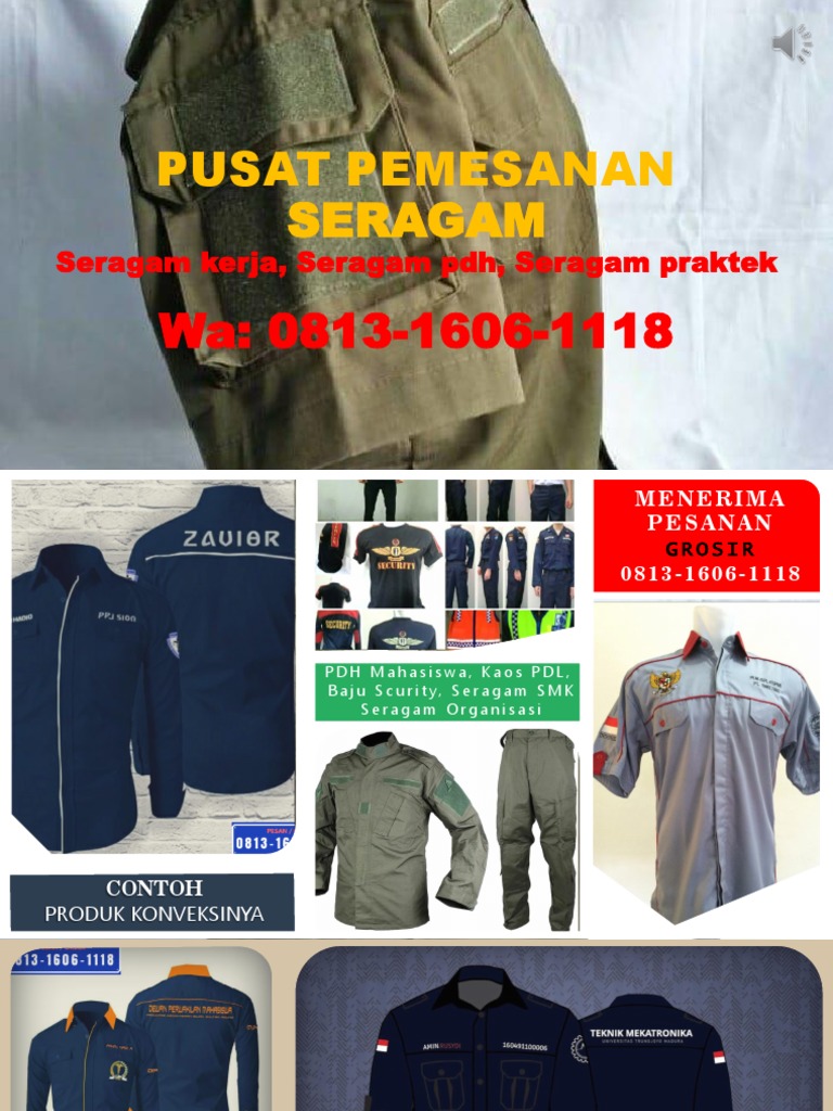 Baju Seragam Pdh Pdl Ke Tangerang WA O813 I606 I118 Baju Pdl