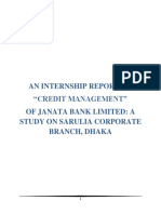 Credit Management at Janata Bank: A Study on Sarulia Branch