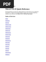 Microc/Os-Ii Quick Reference: Index of Services