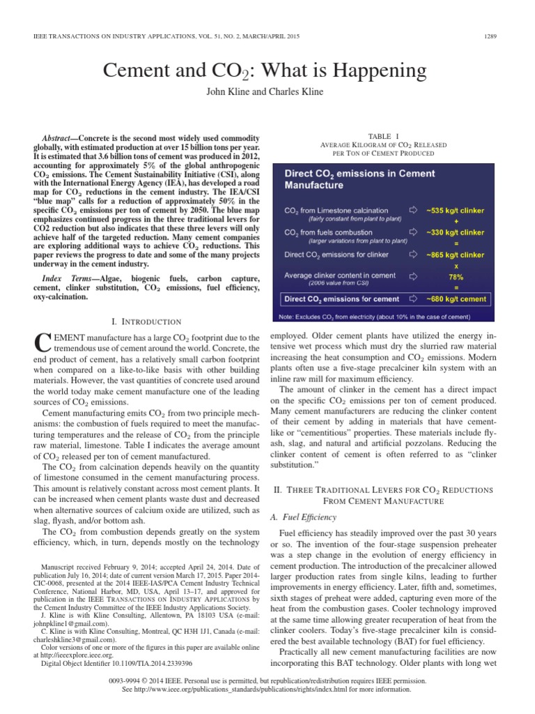 Cement and CO2 - What Is Happening | PDF | Cement | Carbon Sequestration