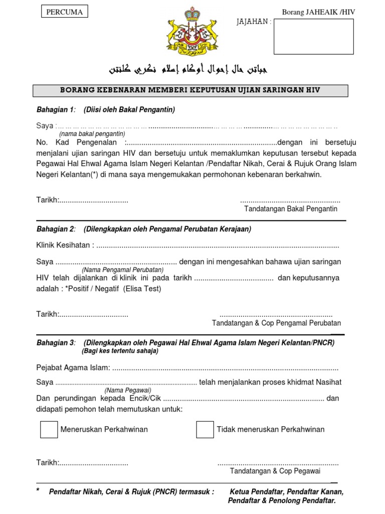 Borang permohonan perkahwinan negerikelantan historyploaty