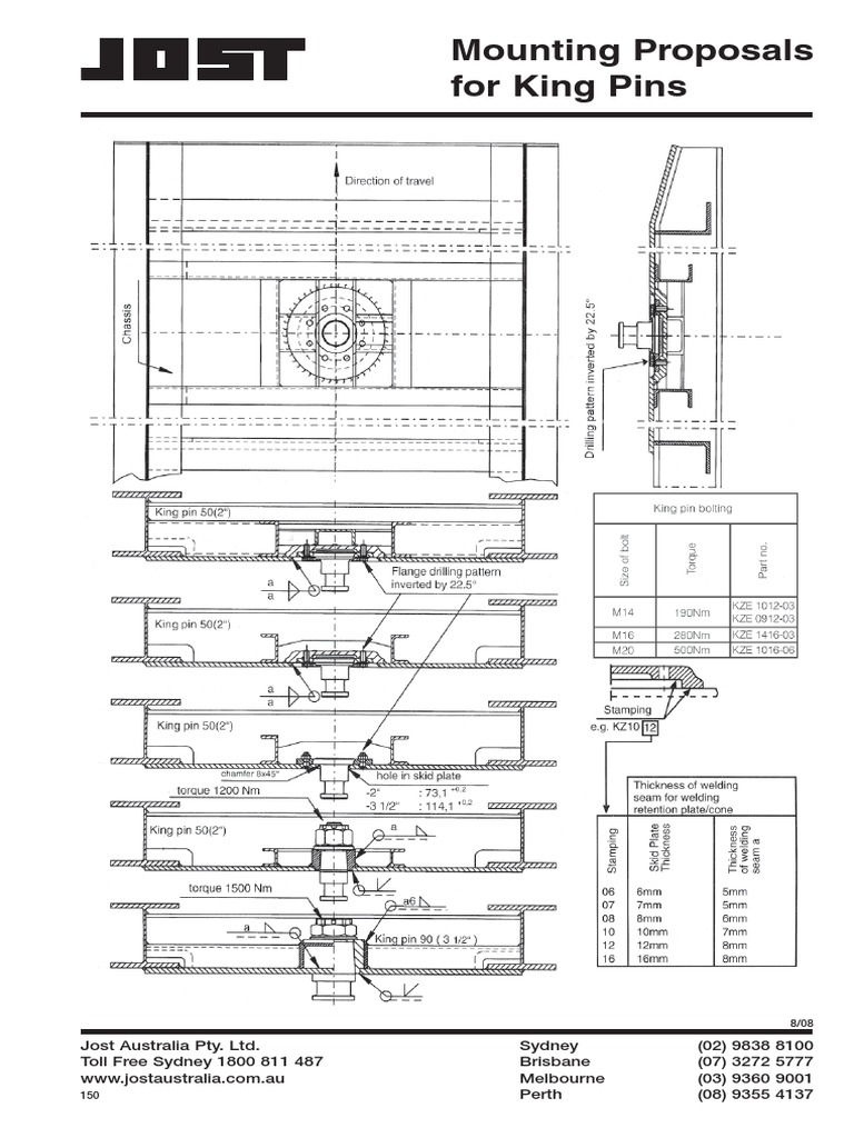 King Pin Installation and Maintenance Guide | PDF | Nut (Hardware) | Wear