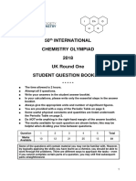 50 International Chemistry Olympiad 2018 UK Round One Student Question Booklet